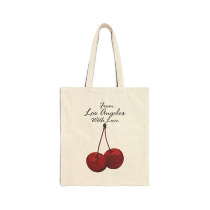 WITH LOVE CHERRY TOTE BAG